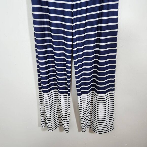 Sunny Leight Navy and White Pull-on Pants NWT Size Small Nautical Stripe Pants - Picture 4 of 12